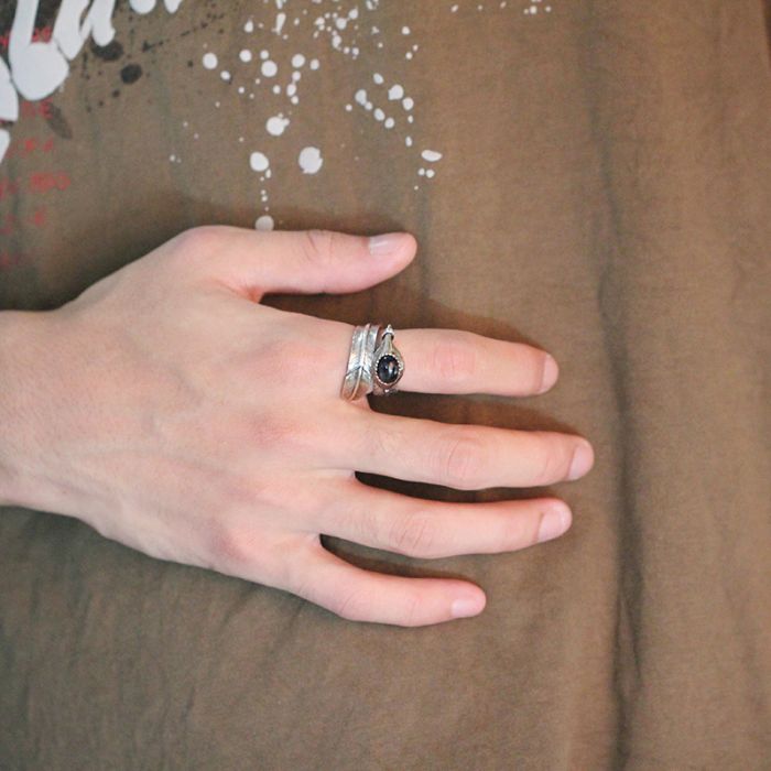 Silberring 925 Silber Ring mit schwarzem Achat für Herren oder Damen